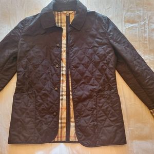 AUTHENTIC BURBERRY black quilted jacket women's smalls Great condition!